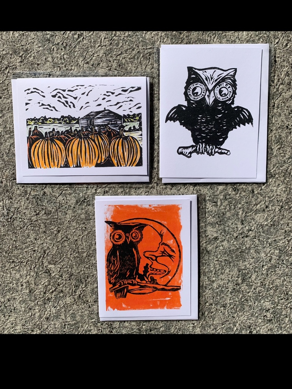 Halloween Art Cards set of 3